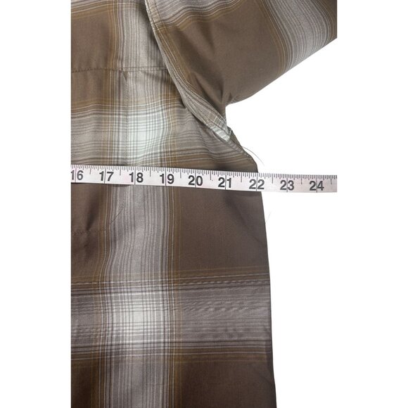 5.11 Tactical Igor Plaid Shirt Men's Medium Brown Long Sleeve Snap Button NEW - Picture 6 of 10